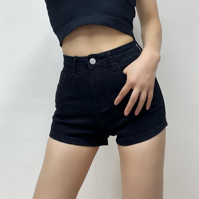 

Korean Version of High Waist Slim Denim Shorts for Women In Summer New Tight Buttocks Internet Celebrity A-line Short M