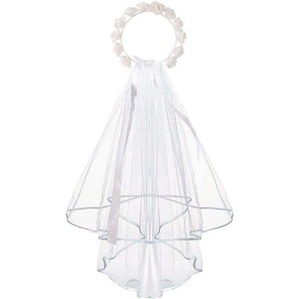 

Headwear Bridal Crown Veil Bridal Shower Wedding Veil Elegant Bride Headband Woman