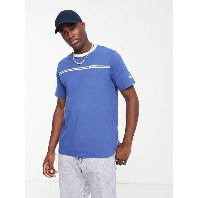 

Синяя футболка Levi s Ringer с полоской-логотипом на груди