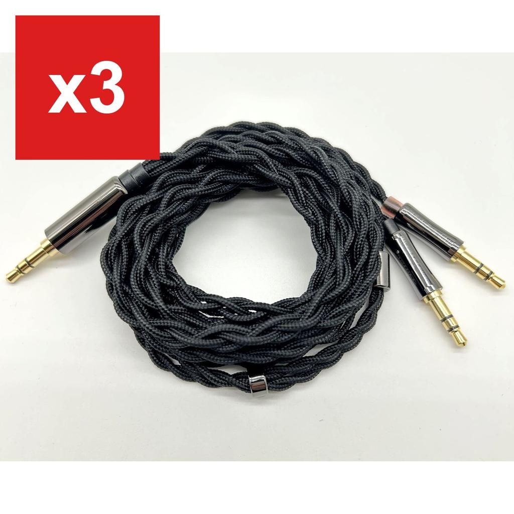 Replacement Headphone Cable by JSHiFi, "" (Quiet Night), 3.5mm Stereo, 1.5m 4-Core Silver-Plated