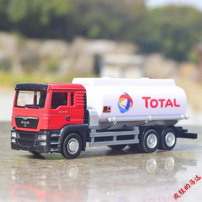 SCANIA MAN Oil Tank Truck Total Bp Shell 5 Inch Simulation Diecast & Toy Vehicle RMZ City 1:64 Alloy Model Car Gifts For Children