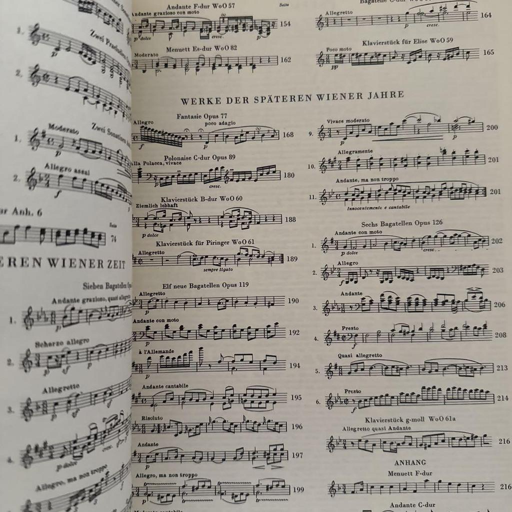 [USED] Beethoven Piano Works: Original Edition, Henle Edition, Imported Sheet Music