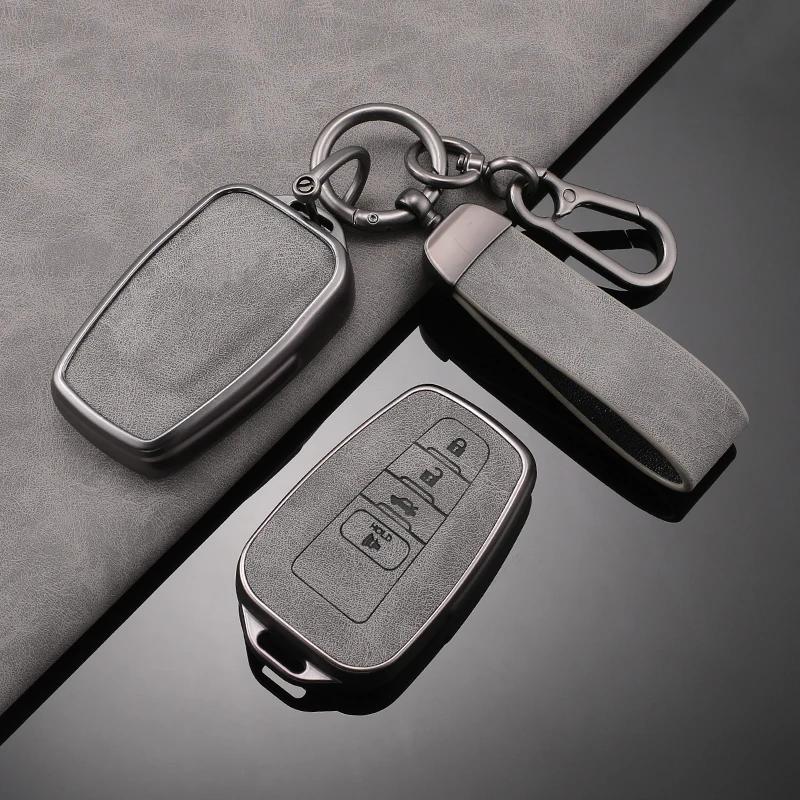 Styling Mouldings TPU Leather Car Key Case For Toyota Camry RAV4 Highlander Avalon C-HR Prius Corolla GT86 4button Accessories