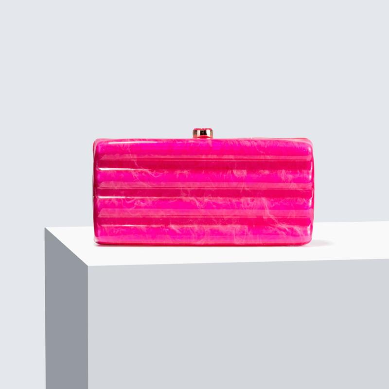 2025 New Fashion Acrylic Long Evening Clutch Bags Luxury Designer Women Wedding Party Square Handbags Shoulder Bag
