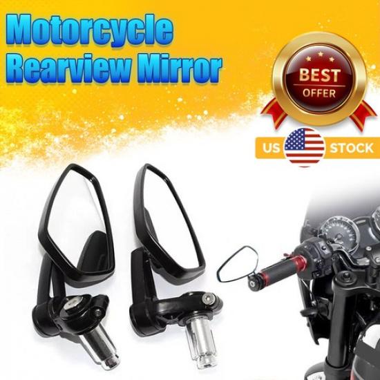 Handle Bar End Mirrors Motorcycle Rear View Wing Mirror For 250 390 690 PAIR