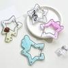 Kreativer sternförmiger Acryl-Schlüsselanhängerhaken für Taschen, personalisiertes Mädchengeschenk, langlebiger Karabineranhänger