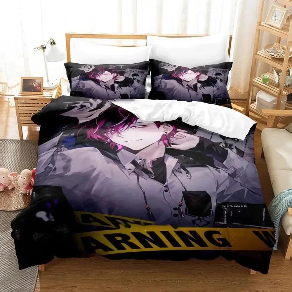 

Anime Ver Vermilion NIJISANJI EN 3D Beding Set Soft Duvet Cover Pilowcases Single Twin Ful Quen King-Sized Dimensionsd Dimensions Home Decor Quilt 100*200cm Single