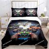 Monster Truck Duvet Cover Catroon Monster Jam Bedding Sets Soft Quilt Cover And Pillowcases For Teens SingleDoubleQueenKing