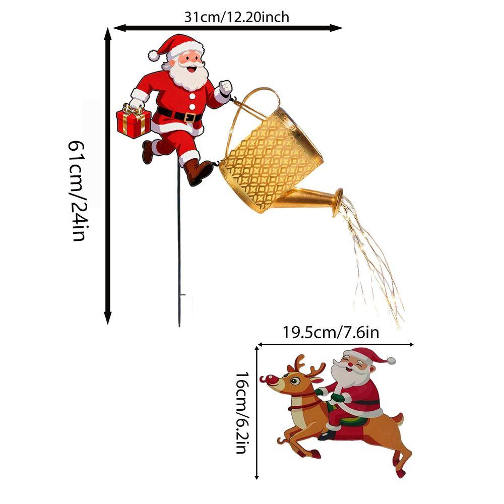 Waterproof Christmas Santa Solar Kettle Light Lawn Landscape Festive Lights Christmas Season