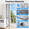 Thickened Portable Ac Window Seal Kit Aluminum Foil Cotton Oxford Cloth Exhaust Hose Vent Cover Waterproof Heat Insulation