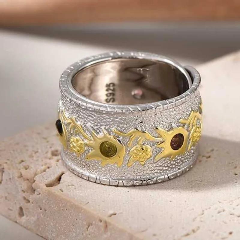 Sace Gems Polychrome Tourmaline Rings Ear Clip for Women S925 Sterling Silver Wedding Party Fine Jewelry Sets Festival Gift