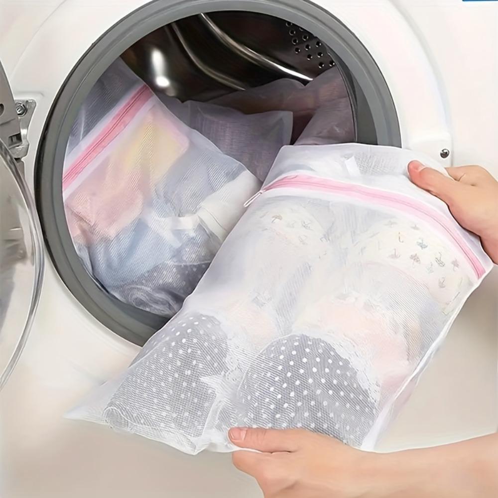 1/2/3pcs Laundry Bag Set,Protective Washing Bag,Polyester Mesh Zipper Bag, Suitable for Various Clothing, Travel Storage Bag