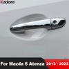 Door Handle Cover Trim For Mazda 6 Mazda6 Atenza Sedan 2013 2014 2015 2016 2017 2018     Chrome Car Accessories