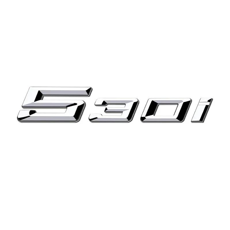 3D ABS Rear Trunk Letter Emblem Sticker For BMW 5 Series 525i 530i 540Li Car Tail Logo Badge Decal Auto Styling Accessories ab2
