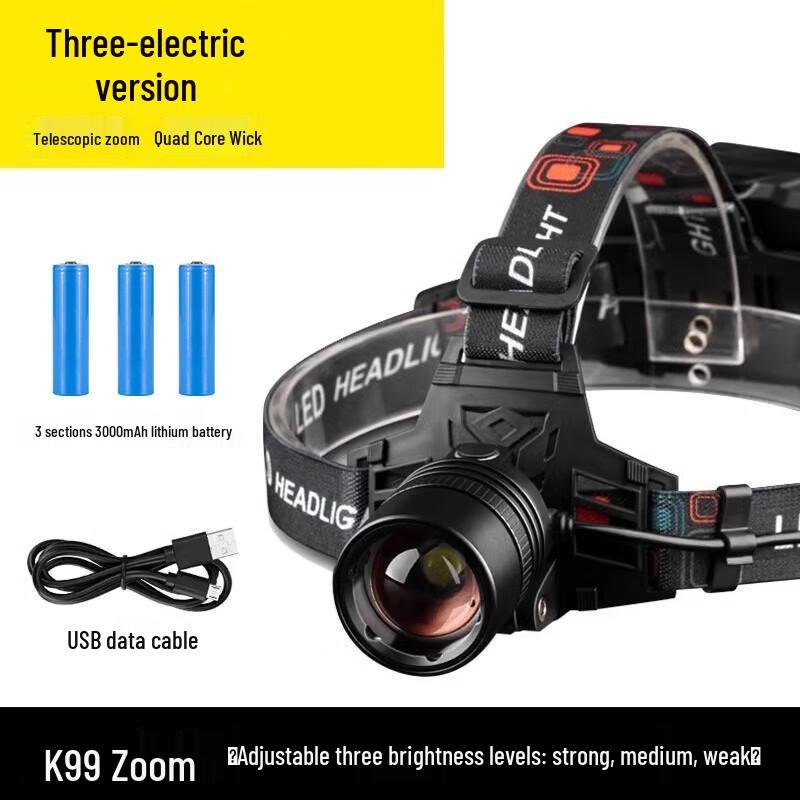 Quad-Core Rechargeable Outdoor Headlamp