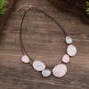 Colored Colorful Choker Circular Neck Pendant Jewelry Women's Necklace  Accessory