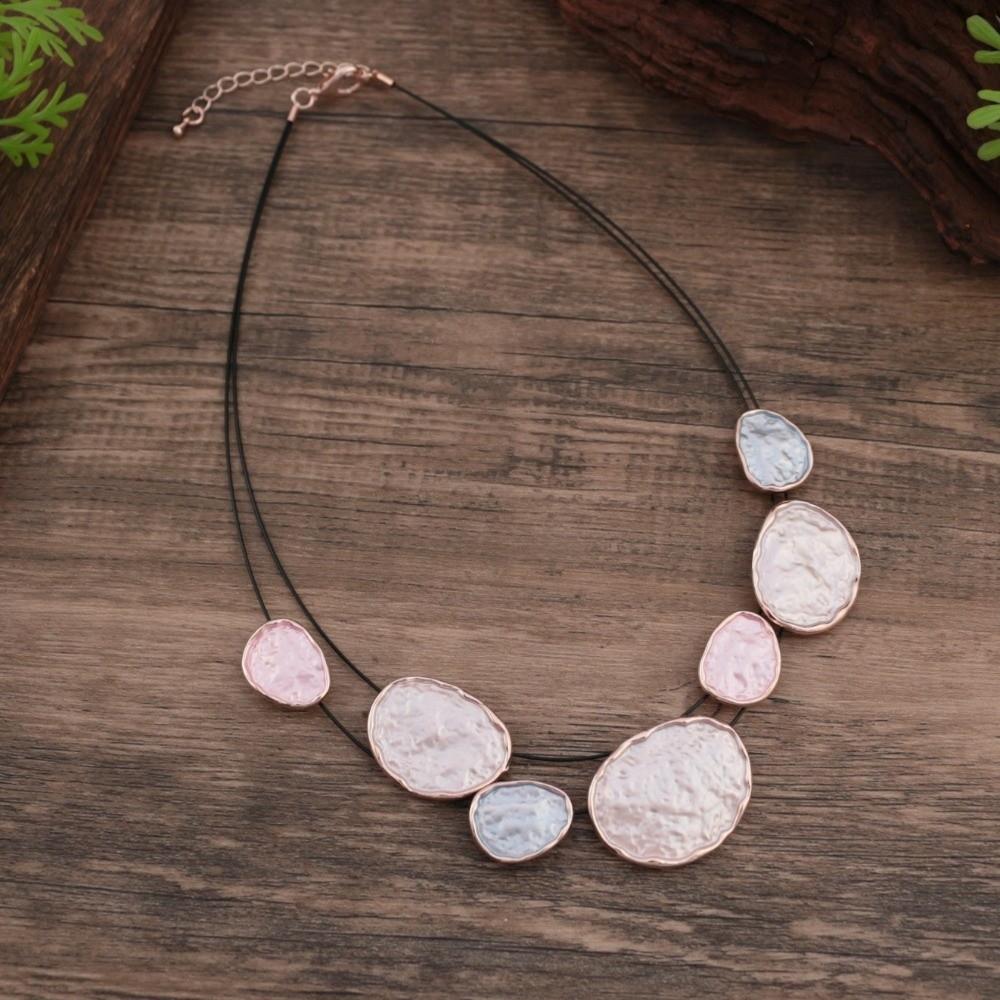 Colored Colorful Choker Irregular Neck Pendant Creative Women's Necklace  Women