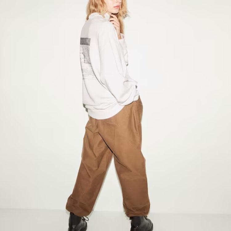 Uniqlo X Kaws Collaboration SS23 Solid Color Floating Doll Print Crew Neck Pullover Long Sleeve Knit Sweater Unisex sweater White 467395-01
