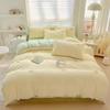 New Embroidered Waffle Pattern Cotton Duvet Cover Set with Sheets Soft Skin-friendly Queen Bedding Sets Quilt Cover Pillowcases