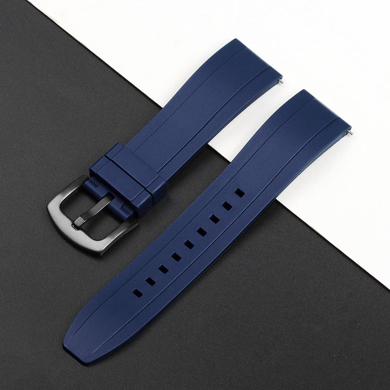 Cinturino in Gomma FKM Vulcanizzata di Grado Premium per Orologi Seiko per Rolex 20mm 22mm 24mm Cinturini a Rilascio Rapido Cinturino in Gomma Tropic