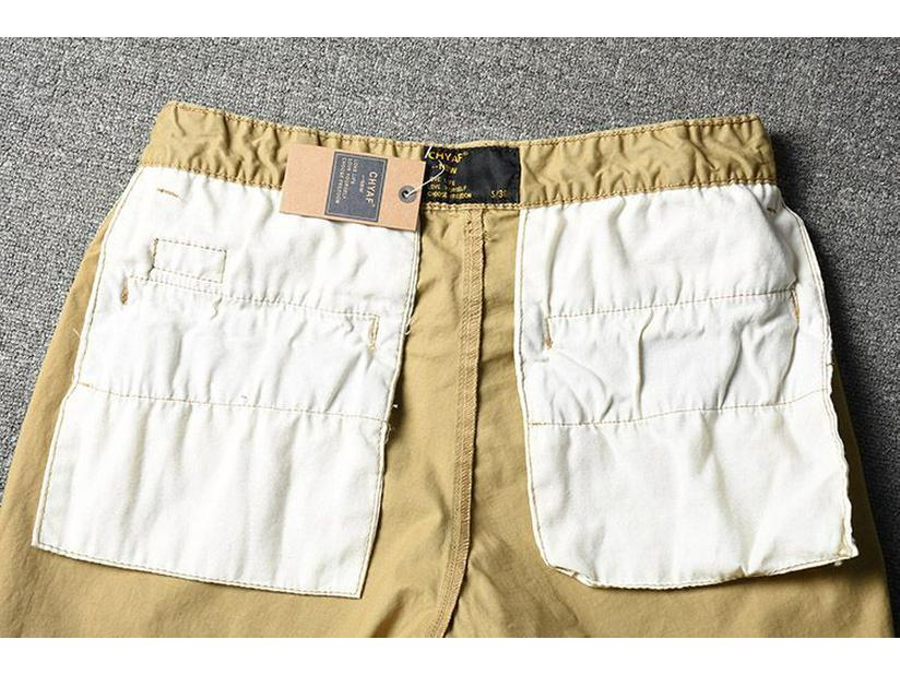 Pantaloni scurți de vară pentru bărbați, la modă, din bumbac pur elastic, trei sferturi - la modă, versatili și casual.