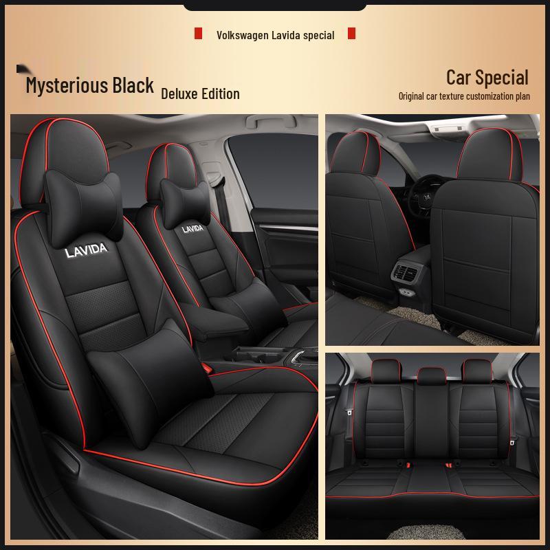 Volkswagen Lavida Original Texture Wear-Resistant Leather Car Seat Cover - All-Season, Universal Fit, Full Coverage for Five-Seater Models