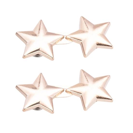 

2 Pairs Pants Waist Tightener for Loose Jeans Alloy Star Jean Waist Pin No Sew Detachable Waist Buckle Button Pins for Women Jeans Skirts Trousers