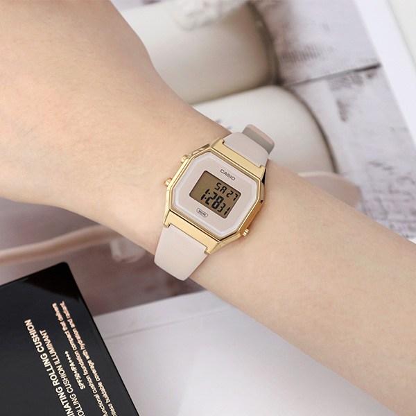 Casio Digital Leather Pastel Color Wristwatch