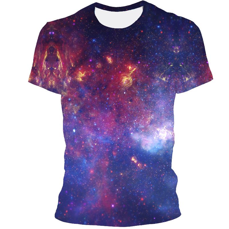 Trička s grafikou Vast Starry Sky Universe Pro muže Letní móda Tričko se vzorem 3D Vesmír Planeta Osobnost Trička v cool stylu