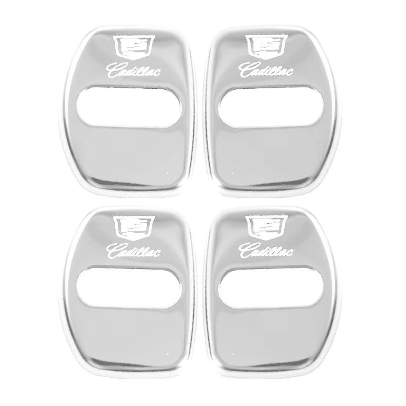 4 Stück/Set Legierung Auto Türschloss Gehäuse Abdeckung Rostschutz Aufkleber Emblem Für Cadillac CTS CT4 CT5 CT6 XT4 XT5 XT6