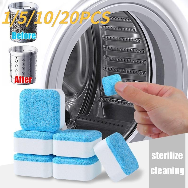 1/5/10/20PCS Washing Machine Cleaner Effervescent Tablets Remove Mycete Cleaning Agent Remove Dirt Detergent
