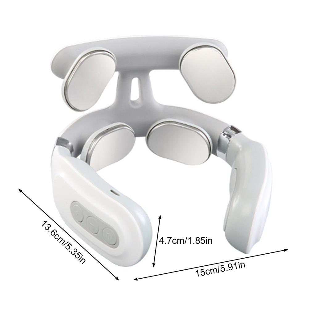 Electric Neck Massager With Heat 6 Modes USB Charging Constant Temperature For Muscle Relax Neck Pain Relief