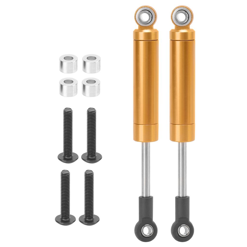 2Pcs RC 92mm Aluminum Shocks Absorber Internal Spring Dampers for TRAXXAS SLASH 2WD RC CarGold