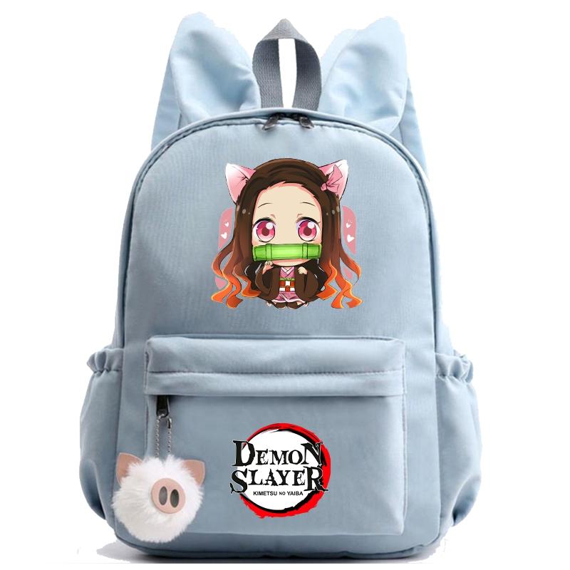 Anime Demon Slayer Backpack Teenager Girl Boy Backpack Schoolbag Back To School Bookbag Men Women Leisure Travel Bag Daily Bag