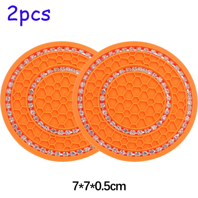 New Fashion Diamond-set Coaster Universal Car Coaster Washable Heat Insulation Anti-scald Water Cup Non-slip Mat Car Interiors