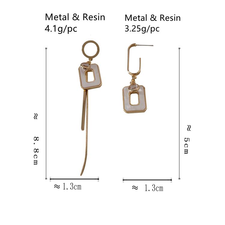 Kolczyki ze srebra próby 925, modne, wyraziste kolczyki, asymetryczne kolczyki w kolorze złotym dla dziewczynek, prezentów dla kobiet