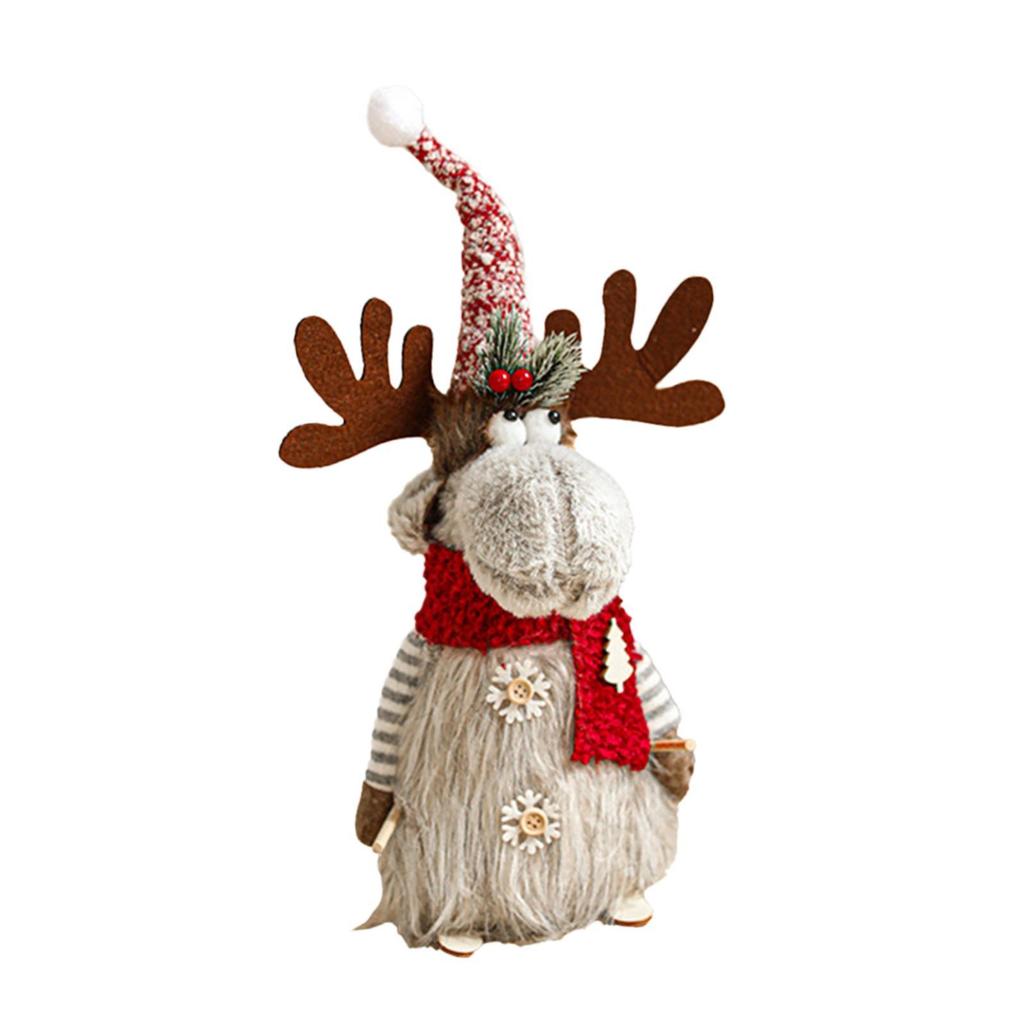 Christmas Sculpture Reindeer Figurine Ornament for Table Centerpieces Housewarming