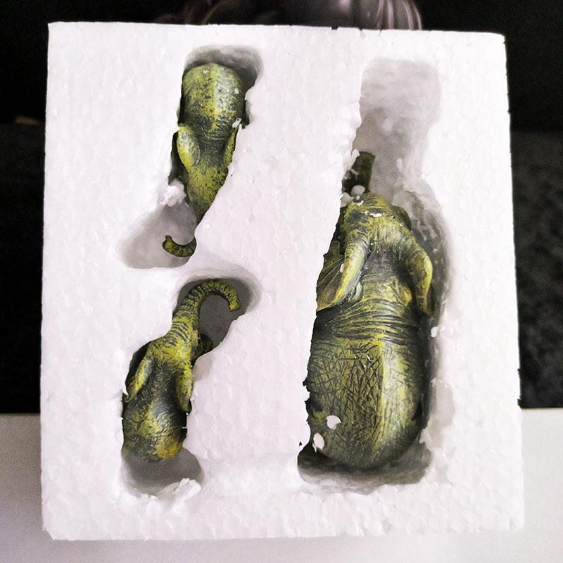 3 In 1 Resin Home Decoration Crafts Elephant Hug Baby Doll Gard Decorative Miniatures & Figurines ,mother & Kids Ornaments