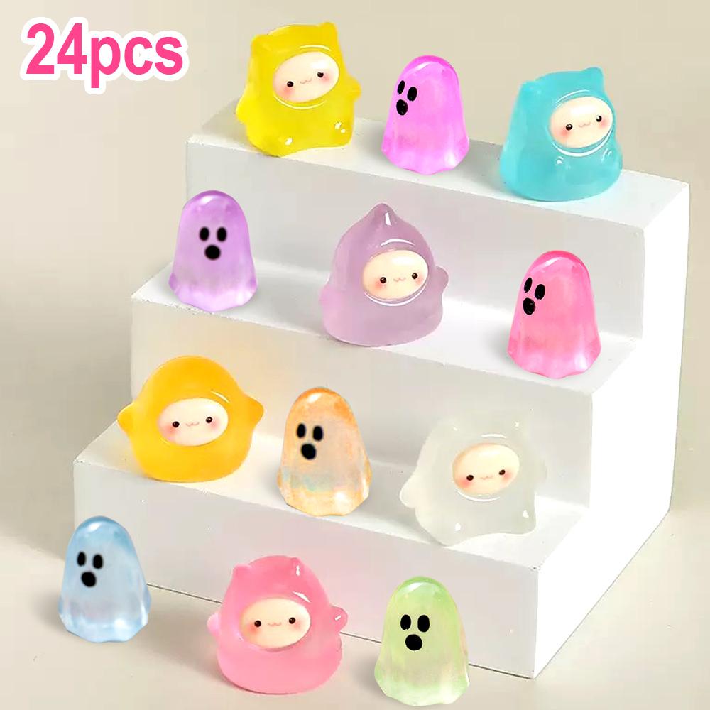 

24 pcs Mini Ghost Spooky Holiday Figures Resin Miniature Animals Garden Decoration.Dollhouse Micro Landscape Accessories United States