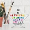 Teacher Gifts (Women & Men) – Birthday,Xmas, Teacher's Day,Thanks,Grad, Back to School. Acrylic Desk Decor w/Affirmations Print.