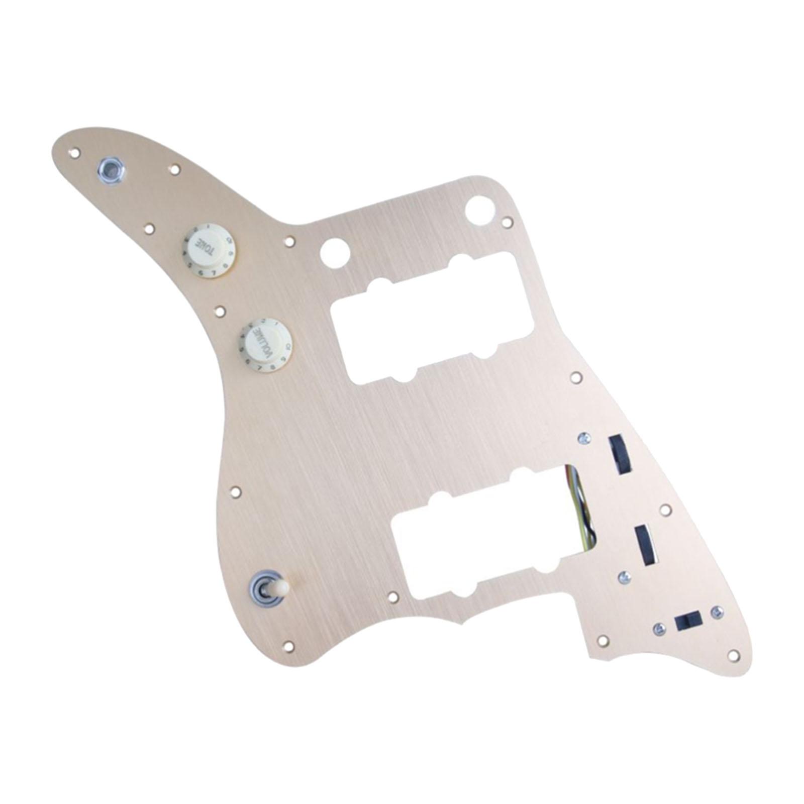 Scratch Resistant Electric Guitar Pickguard Aluminum Alloy Plate Accessory for Custom Electric Guitars бежевый