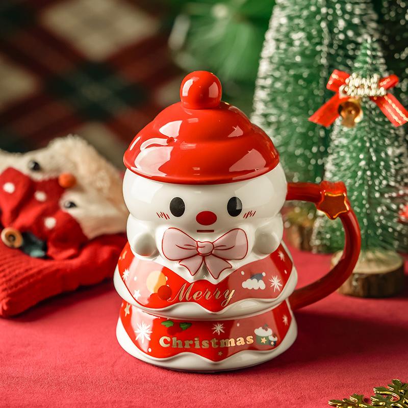 Christmas Gift Mug High End Sense Christmas Cup Ceramics Gift for Girls' Companions and Small Gifts for Employees and Customers