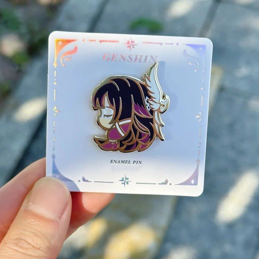 Columbina Hyposelenia Genshin Impact Imitation Enamel Mini Metal Badge Brooch Ornament Clothing Game Cosplay Collection Gift
