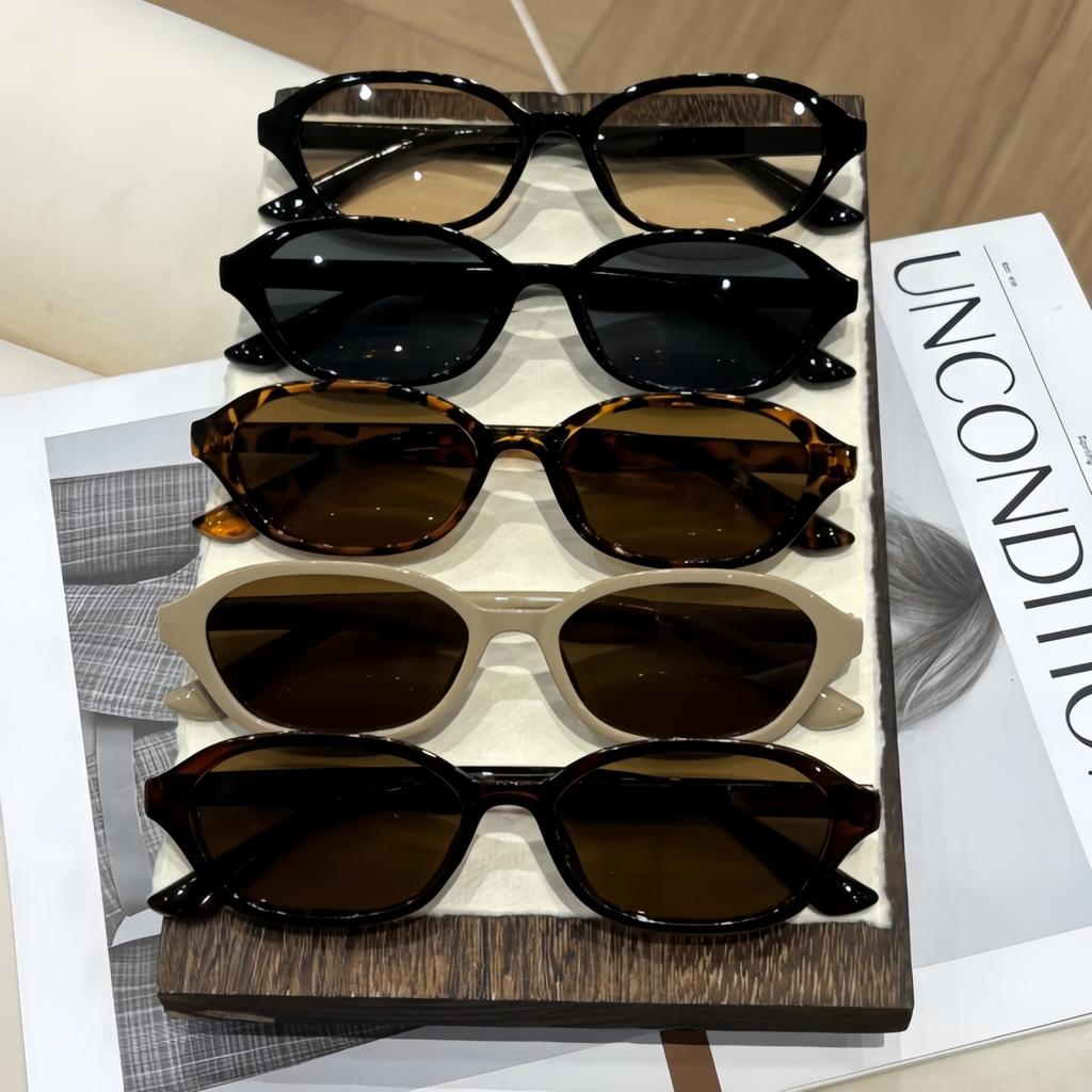 5pcs European and American retro style men's and women's fashionable sunglasses, trendy and versatile, suitable for summer sun s