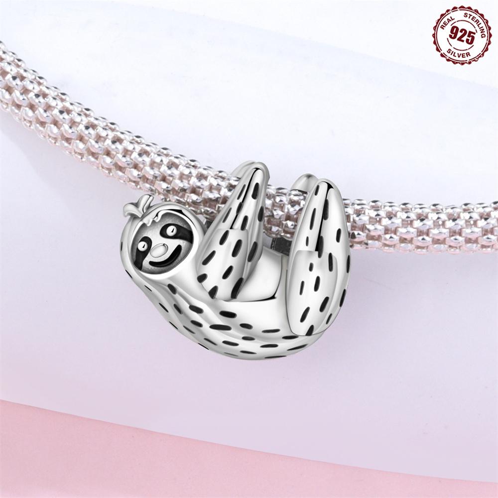 Pendants Charms Beads Copper Simple Sloth Pendants Bead Fits Genuine Bracelets For Jewellery Crafting ValentineS Day Gifts