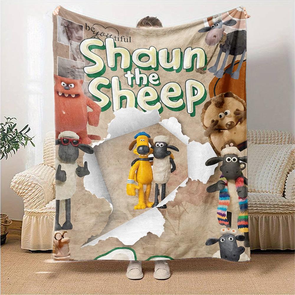 Sheep Adventure Farm Flannel Blanket Super Soft Warm Cozy Blanket For Sofa Bed Office Travel Allseason Home Decor Gift