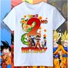 2026 Summer New Dragon Ball BIRTHDAY Kids Shirt Boy Girl Tshirt 012 Years Old Fashion Casual Y2K Shortsleeved Trendy Clothing