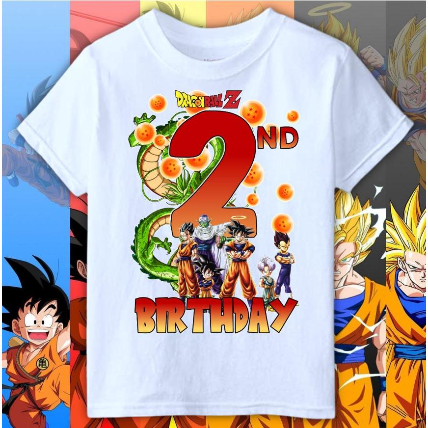 2026 Summer New Dragon Ball BIRTHDAY Kids Shirt Boy Girl Tshirt 012 Years Old Fashion Casual Y2K Shortsleeved Trendy Clothing