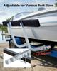 Boat Trailer Guides, 425 mm/475 mm Height Adjustable Trailers Guide, 2PCS Thickened Steel Trailer Guide-Ons with Thick Support Pads, Fits L-Beam, Box