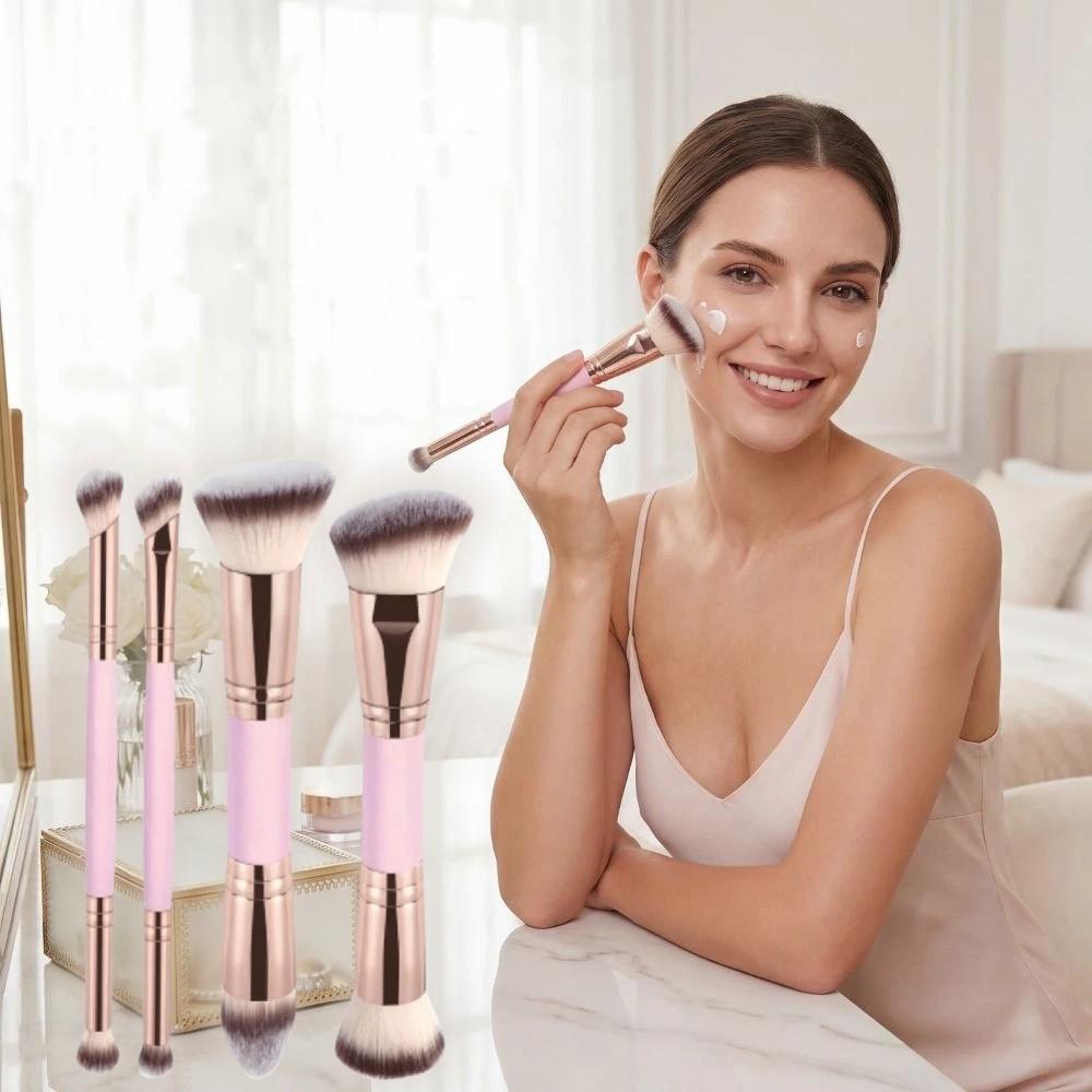 2/4/5Pcs Angled Top Makeup Brushes Set Flat Top Foundation Brush Set  Makeup Blending